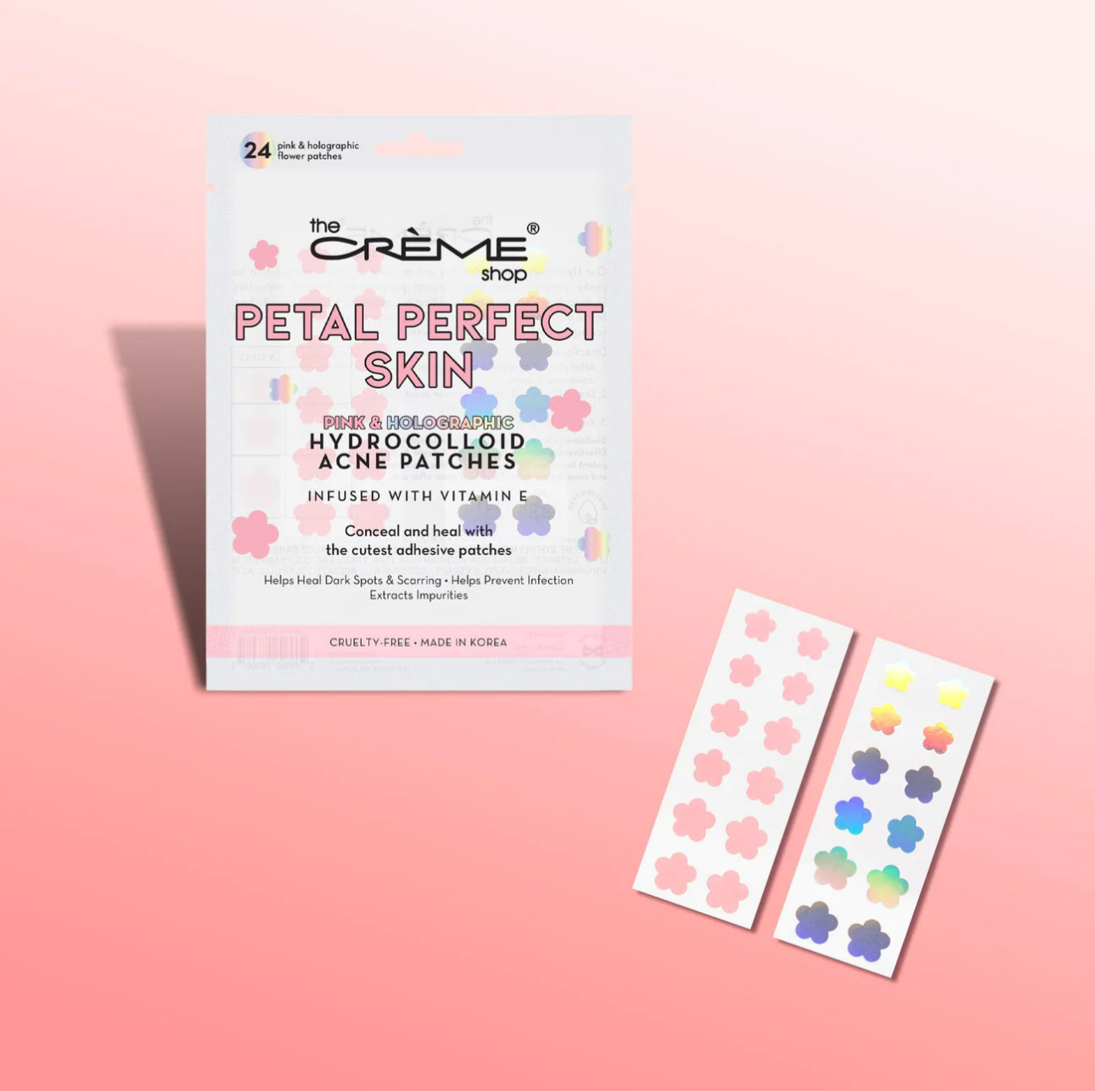 Petal Perfect Skin - Hydrocolloid Acne Patches | Pink & Holographic