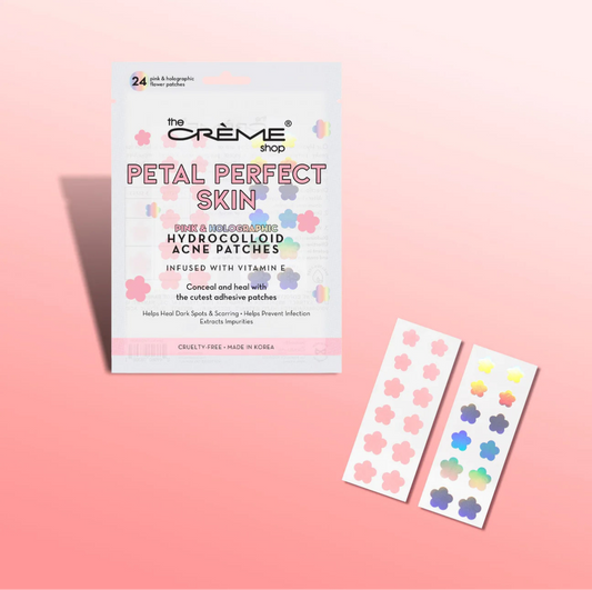 Petal Perfect Skin - Hydrocolloid Acne Patches | Pink & Holographic