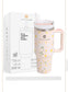 DAISY TUMBLER W/HANDLE 40OZ DOUBLE WALL