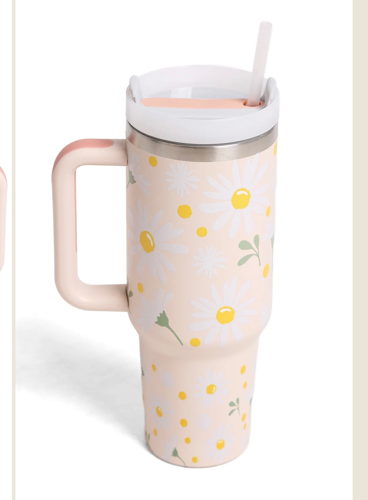 DAISY TUMBLER W/HANDLE 40OZ DOUBLE WALL