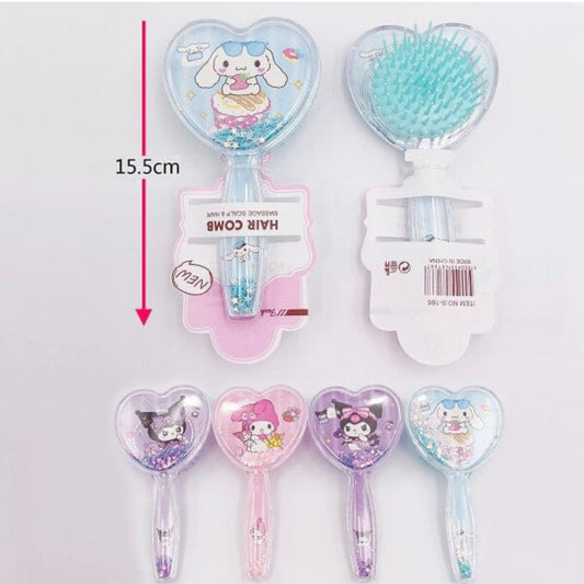 SANRIO HEART SHAPE HAIR BRUSH