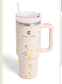 DAISY TUMBLER W/HANDLE 40OZ DOUBLE WALL